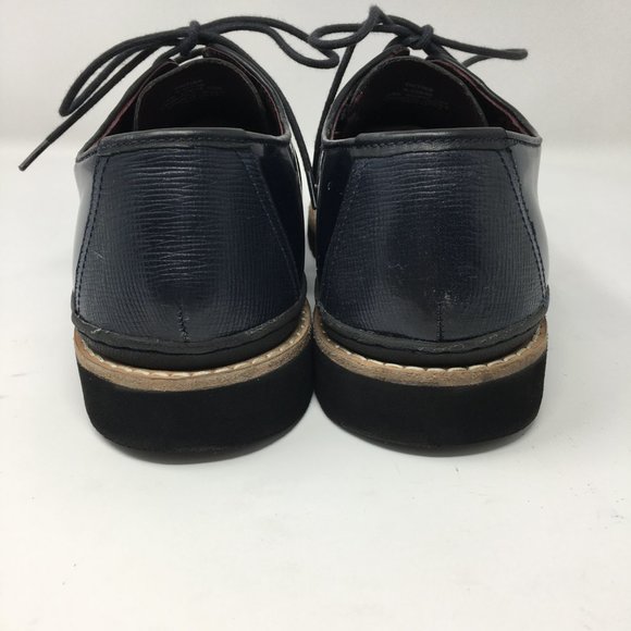 Ted Baker Mens Size 9 OKTIBR Derby Shoes Navy Blue Leather main image 7